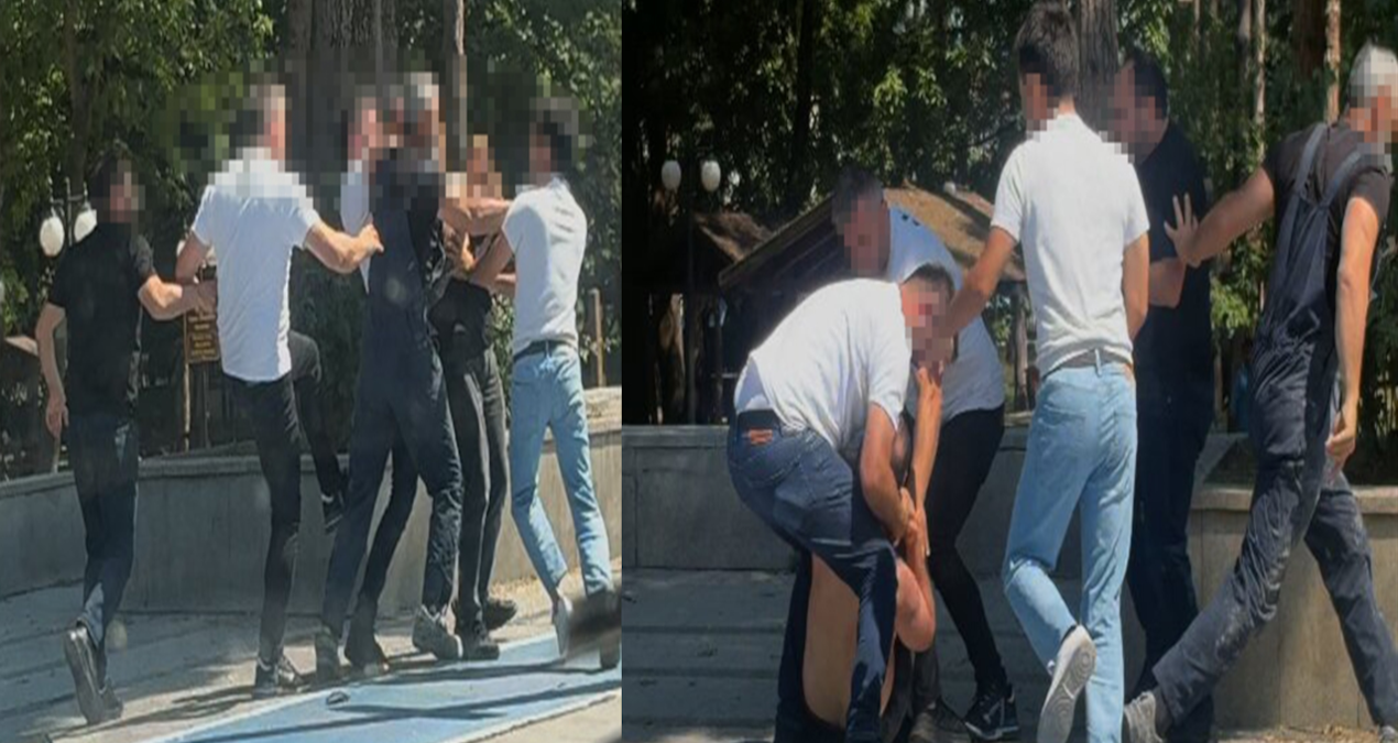 Tartıştıkları kişiyi döven 4 kişi gözaltına alındı; olay kamerada